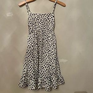 Altered state printed white and black dress